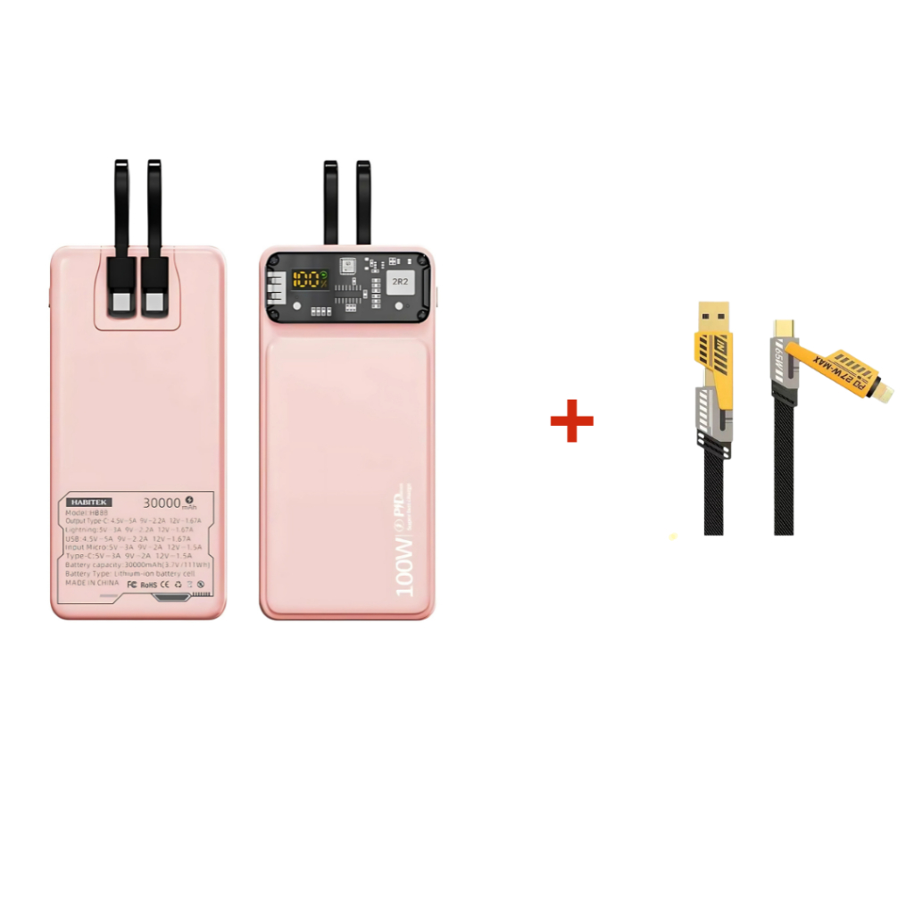 [K đặt được nhắn shop ]Sạc dự phòng 30000mah HB88 Habitek, sạc nhanh 100W, hỗ trợ sạc cho nhiều dòng điện thoại | BigBuy360 - bigbuy360.vn