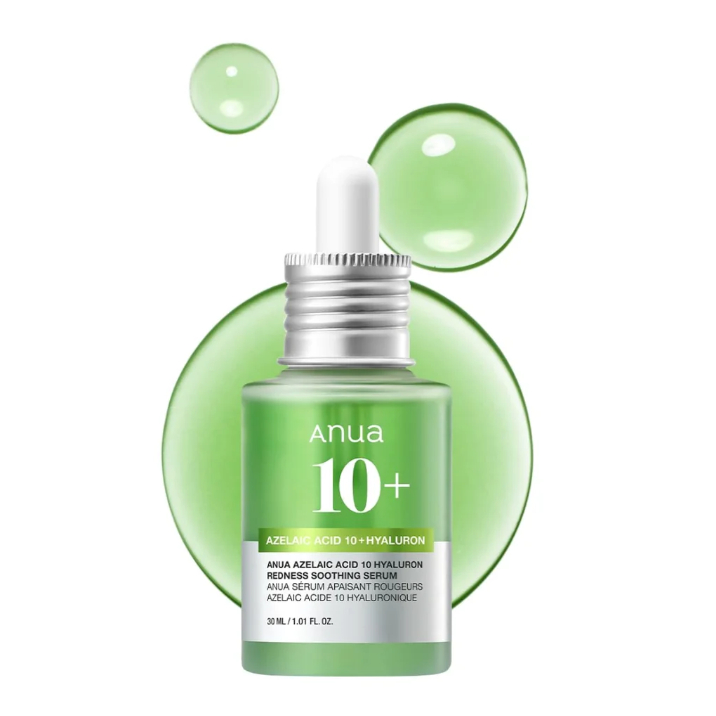Serum dịu da giảm mụn mờ thâm Anua Azelaic Acid 10 + Hyaluron Redness Soothing Serum 30ml