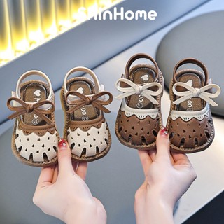 Dép sandal quai hậu trẻ em cho bé gái 1-5 tuổi ShinHome mẫu nơ tim (form to)