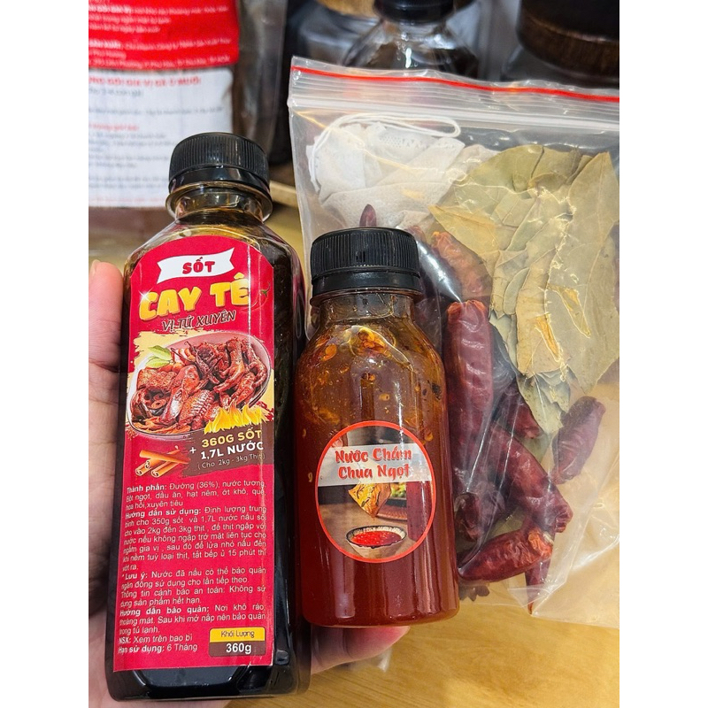 ( Cô Ba Food ) Sốt Cay Tê Vị Tứ Xuyên Hầm Vịt Gà Hải Sản