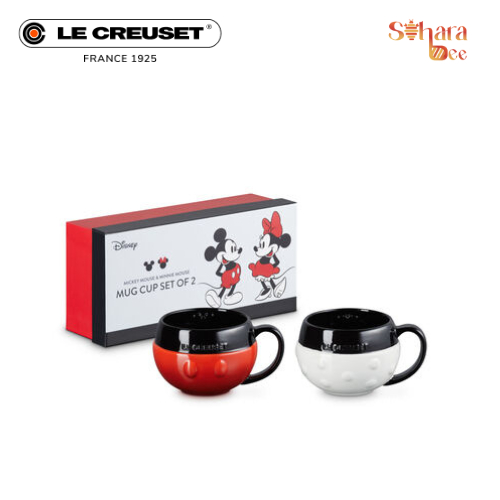 LE CREUSET Bộ 2 Cốc Le Creuset Mickey & Minnie 380ml(Trực tiếp từ Nhật Bản)