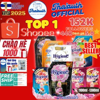 Nước xả vải Hygiene Thái Lan 1300ml EXPER CARE đậm đặc gói lớn hương hoa tự nhiên