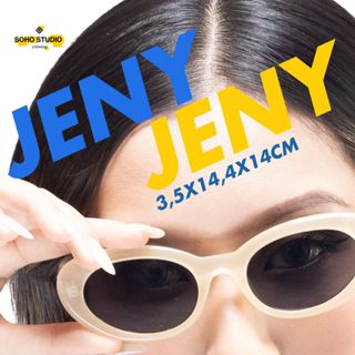 [SAMPLE SALE] Kính mát JEMY Soho Studio gọng oval hot trend, thiết kế gọng bo tròn mix mắt mèo gọn mặt chống UV