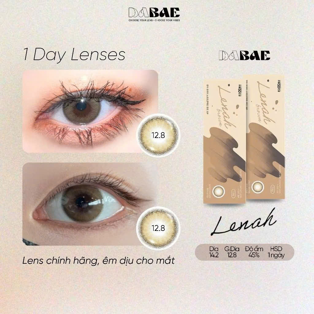 [HỎA TỐC HCM] Lens 1Day LENAH BROWN