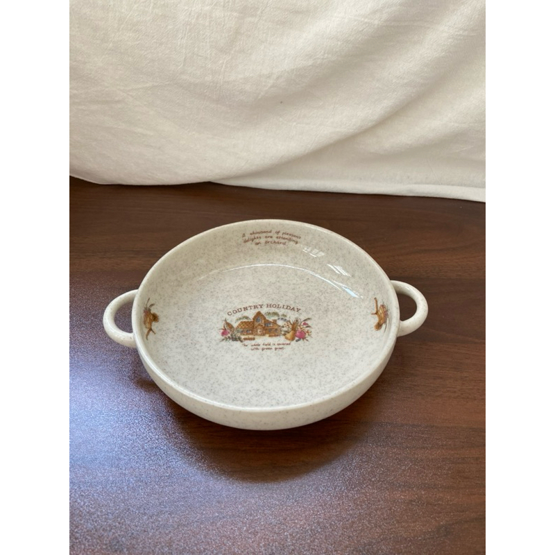 Đĩa Quai Country Holiday Mới Nặng Gốm Nhật 2hand