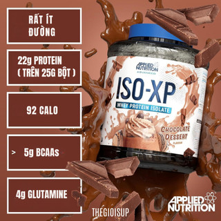 ISO XP (1.8KG 72 SERVINGS) - Applied Nutrition - Whey Protein Isolate cao cấp hỗ trợ phát triển cơ