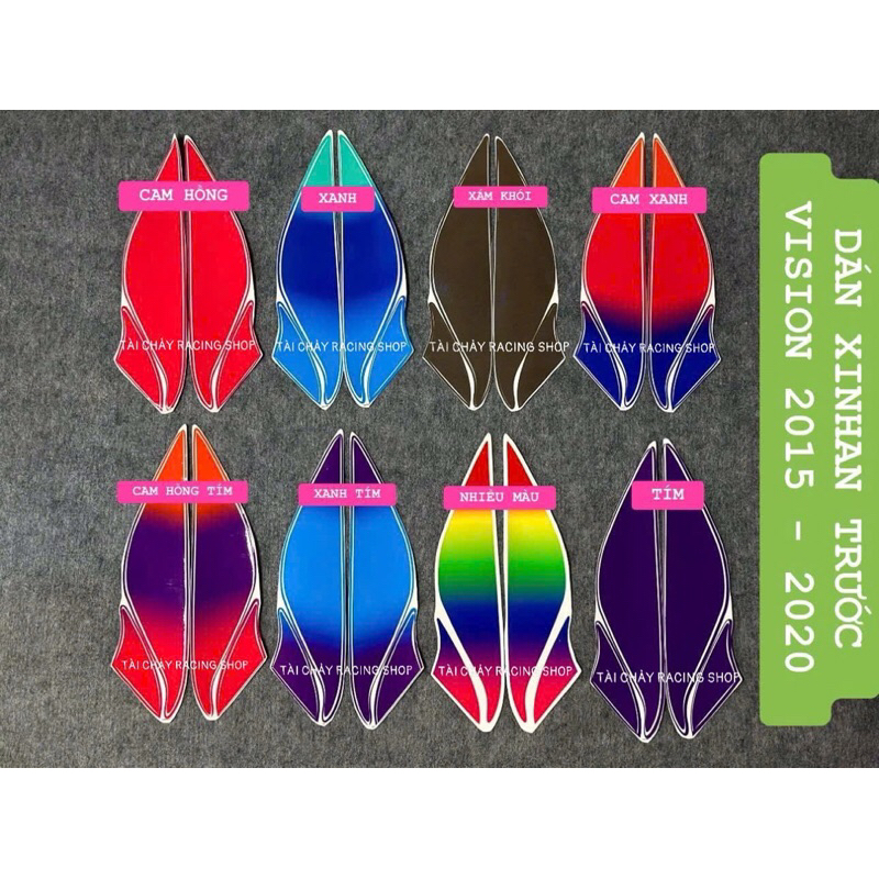 [ 1 CẶP ] DÁN DECAL XINHAN + DEMI XE VISION 2015 - 2020