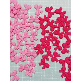 🎀Set 60 nơ hồng đậm nhạt kẹo đường Fondant ăn được