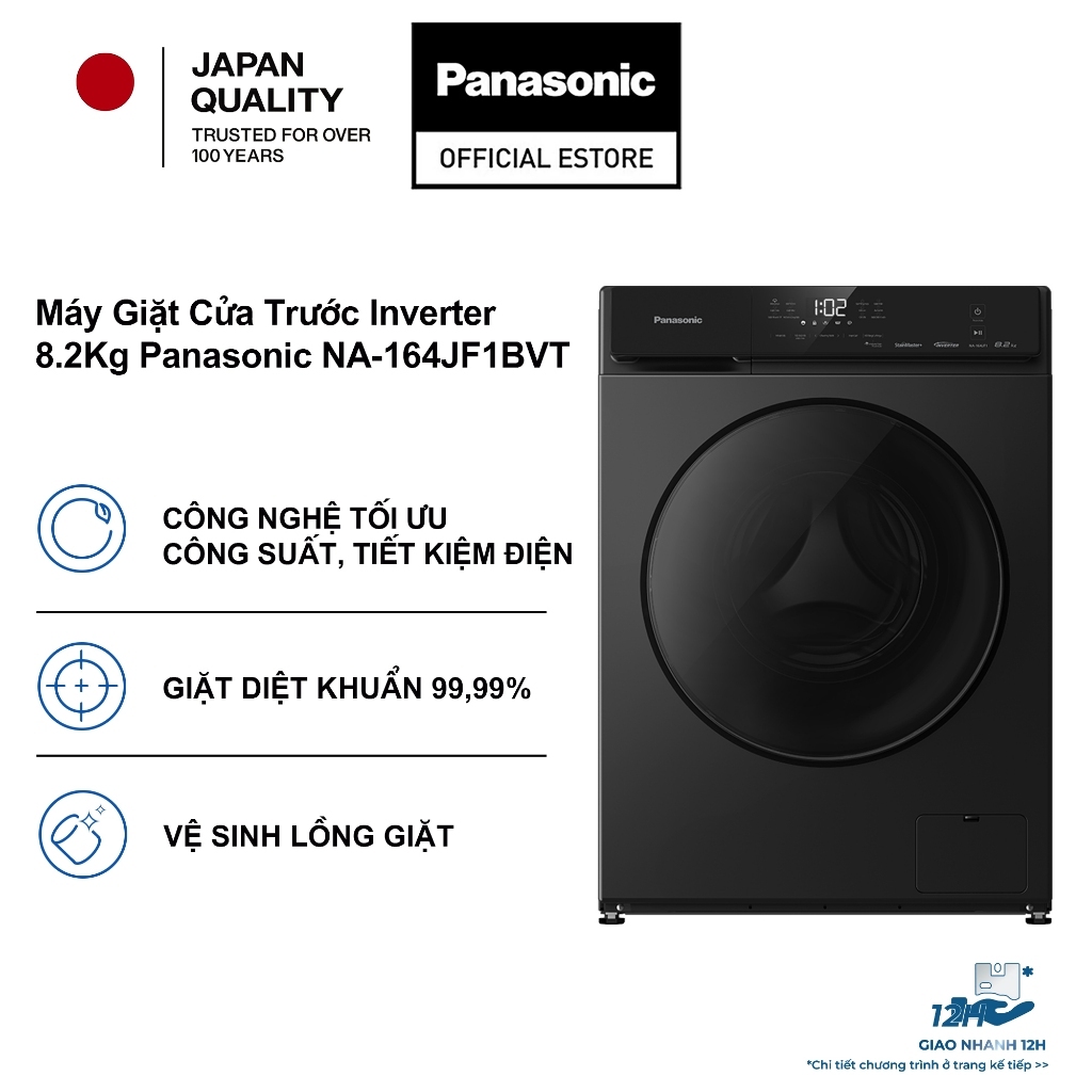 [LIVESTREAM] [GIAO SAU 02/04] Máy Giặt Cửa Trước Panasonic Inverter 8.2KG NA-164JF1BVT - Bảo Hành 2 