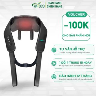  Máy Massage Cổ Vai Gáy Hatoco HTC-06 Pro Nhiệt Hồng Ngoại Mô Phỏng Massage Như Các Đầu Ngón Tay 
