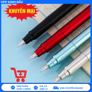 4 Bút máy bấm ngòi EF chất liệu ABS .( bút sử dụng cả mực khô và mực lọ)