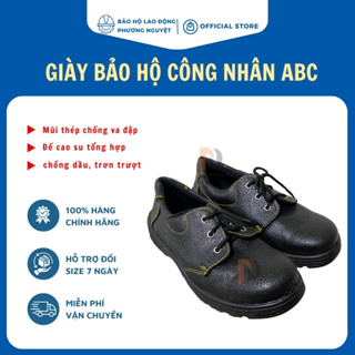 Giày bảo hộ lao động ABC, chống đinh chống dầu mỡ trơn trượt, giầy công nhân xây dựng giá siêu rẻ