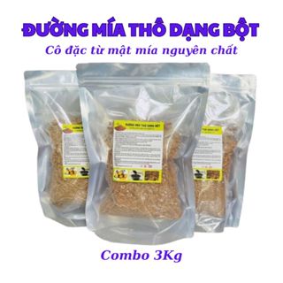 Đường Mía Thô Dạng Bột Combo 3Kg Đường Mía Thô Bột Nguyên Chất Không Chất Bảo Quản