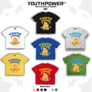 Áo Thun YOUTHPOWER CASTLE Boxy From Rộng Nam Nữ Cổ Tròn Chất Liệu Cotton In Lụa Local Brand Top