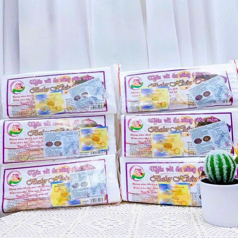 ( Sỉ 10 gói loại 200gr ) Khăn khô đa năng BABY HIỀN TRANG , khăn giấy khô, khăn cho mẹ và bé A Lá Kids