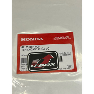 💫🇻🇳🏆TEM U BOX,TEM KHOANG CHỨA ĐỒ HONDA FUTURE NEO, FU X, FU2 ANLPHA BỤNG CHÍNH HÃNG 87125KTM900