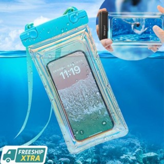 Túi đựng điện thoại chống nước phát sáng nổi -Vỏ nhựa PVC trong suốt để bơi lội & chụp ảnh ngoài trời