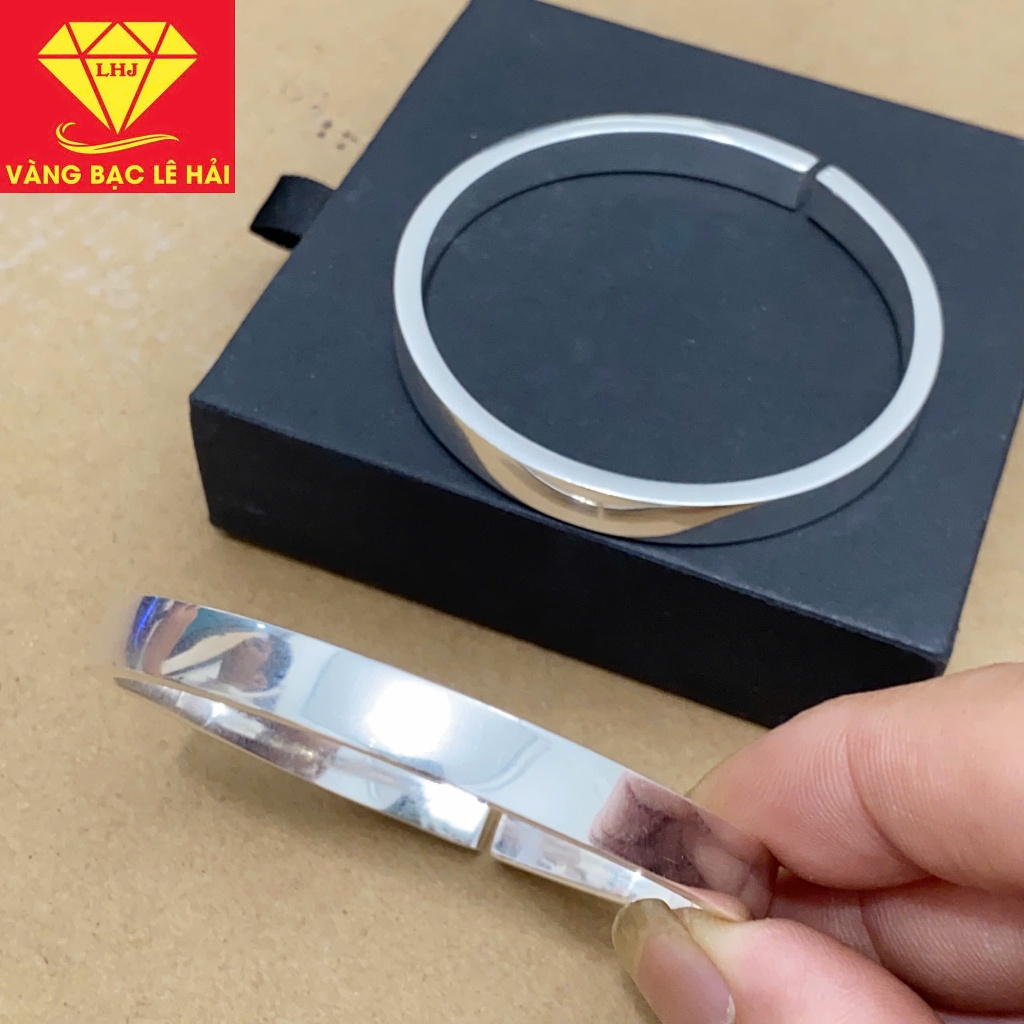 vòng tay bạc ta kiểu dáng thời trang vàng bạc lê hải L019