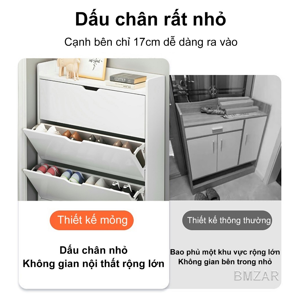 BMZAR Tủ giày gỗ tủ giày thông minh tủ giày đa năng tiện lợi chất liệu MDF mềm cao cấp | BigBuy360 - bigbuy360.vn