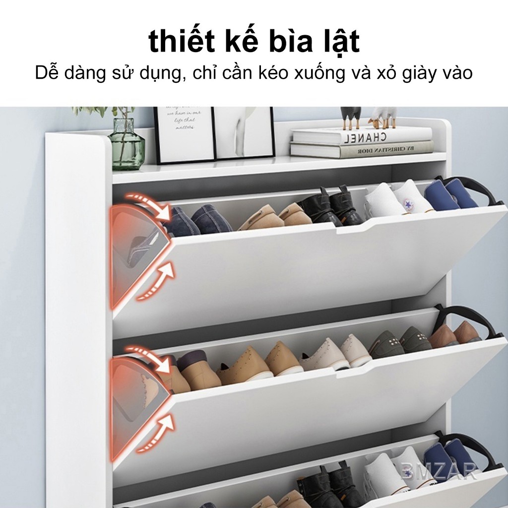 BMZAR Tủ giày gỗ tủ giày thông minh tủ giày đa năng tiện lợi chất liệu MDF mềm cao cấp | BigBuy360 - bigbuy360.vn