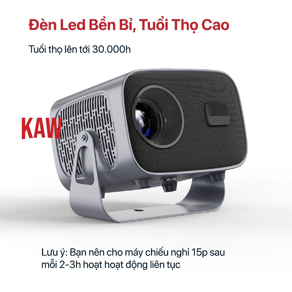 Máy Chiếu Mini KAW K670 - Hàng Chính Hãng, Full HD Siêu Nét, Hỗ Trợ 4K, Độ Sáng Cao, Android 11 | BigBuy360 - bigbuy360.vn