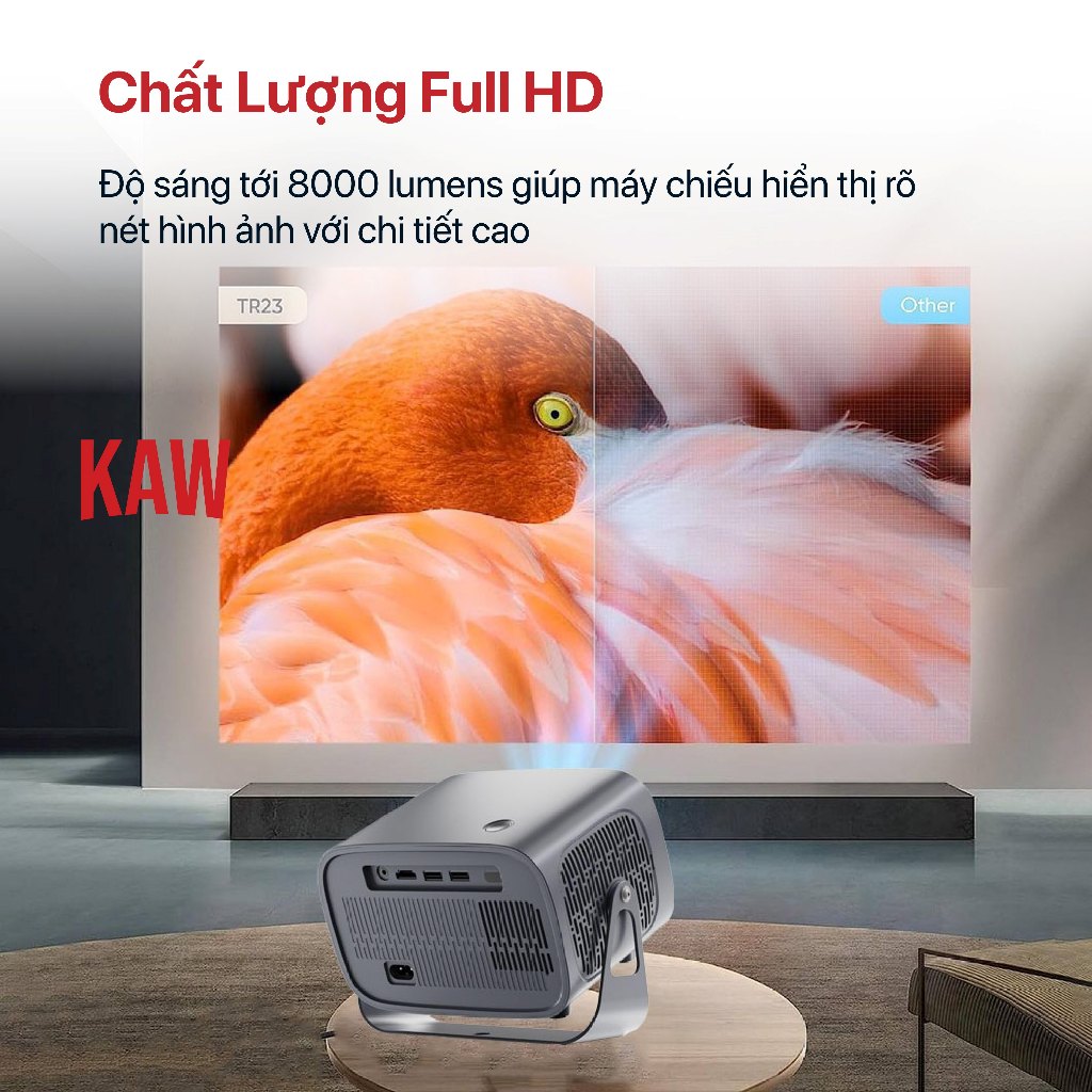 Máy Chiếu Mini KAW K670 - Hàng Chính Hãng, Full HD Siêu Nét, Hỗ Trợ 4K, Độ Sáng Cao, Android 11 | BigBuy360 - bigbuy360.vn