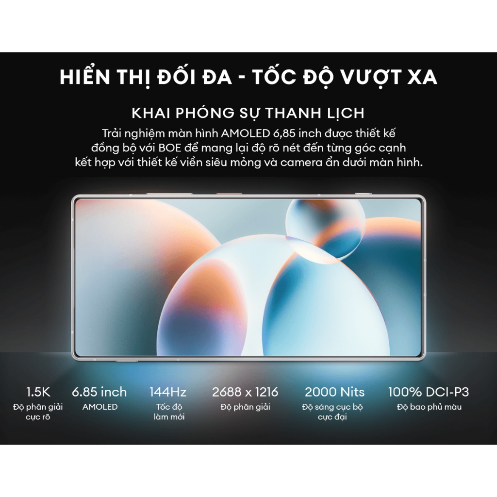 Điện Nubia Z70 Ultra I Chip Snapdragon 8 Elite I Màn AMOLED 144Hz I Camera cảm biến Sony I IP69 I Pin 6150mAh sạc 80W | BigBuy360 - bigbuy360.vn