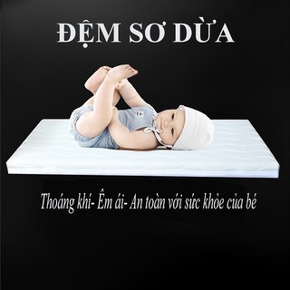 Đệm sơ dừa tự nhiên, phù hợp nhiều size cũi ,chống võng lưng cho bé