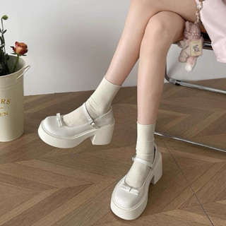 Giày mary jane búp bê oxford nữ cao gót đính nơ xinh xắn đế độn 7cm đi chơi hot trend 2025 HYEON GD54 (LÙI 1 SIZE)