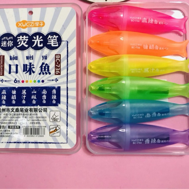 Bút dạ quang 6 cây BC -736