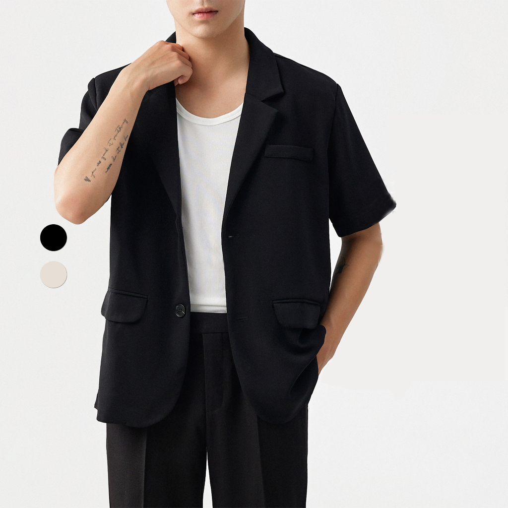 Áo blazer nam hàn quốc HD LUXURY - tay ngắn phong cách thanh lịch trẻ trung