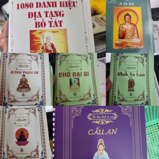 COMBO 8 QUYỂN VỞ CHÉP KINH CHỮ MỜ ĐỊA TẠNG, CẦU AN, SÁM HỐI, DƯỢC SƯ, VU LAN, HỒNG DANH,, A DI ĐÀ, CHÚ ĐẠI BI A5