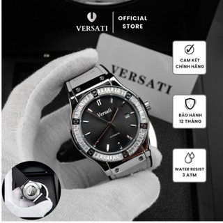 Đồng hồ nam Versati  from hbl bộ máy cơ  khóa bấm thông minh  đồng hồ đeo tay chống nước  dây da Pu sz40mm - M113 