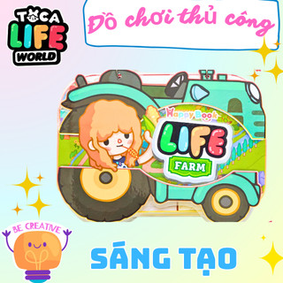 Đồ chơi sáng tạo bóc dán búp bê chủ đề farm montessori cho bé h8