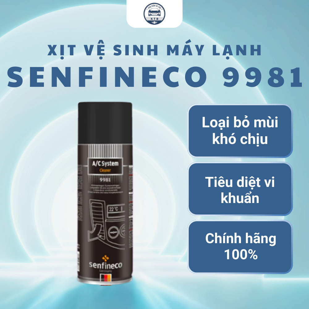 Xịt vệ sinh máy lạnh làm sạch và khử trùng SENFINECO 9981 System Cleaner dung tích 520ml