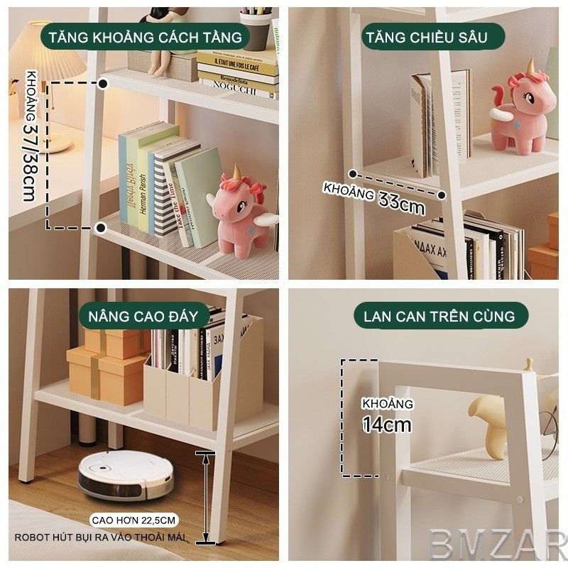Kệ để đồ nhiều tầng kệ sách đứng cho bếp phòng khách ngủ ban công kệ sách kim loại đa chức năng | BigBuy360 - bigbuy360.vn