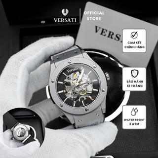  M115-Đồng hồ nam Versati chính hãng from hbl bộ máy cơ khóa thông minh chống nước tốt đồng hồ đeo tay dây da Pu 