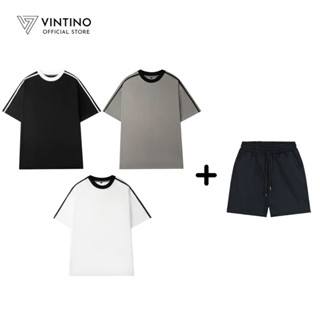 Bộ Quần áo Thun Nam VINTINO Cổ Tròn Áo Cotton Quần Kaki Co Giãn, Thoáng Mát AT02-QS03