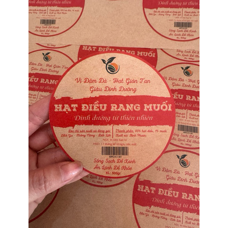 Tem hạt điều - 1000 cái 10x10cm