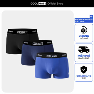 Combo 3 quần lót Trunk Excool Clean Cut mát mẻ, co giãn, siêu thấm hút Coolmate
