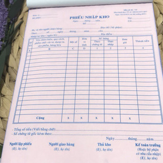 PHIẾU NHẬP KHO 2 LIÊN LỚN (H)