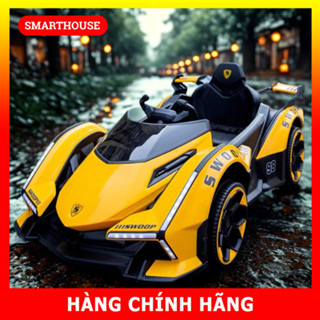  Xe ô tô điện trẻ em Xe đua Lamborghini cho bé 9588 có nhạc đèn với 2 chế độ tự lái và điều khiển từ xa 