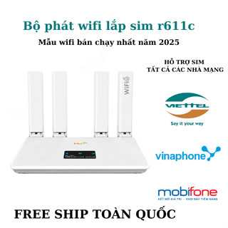 Bộ phát WIFI 6 lắp sim 4g/5g R611C không dây phát sóng siêu khoẻ