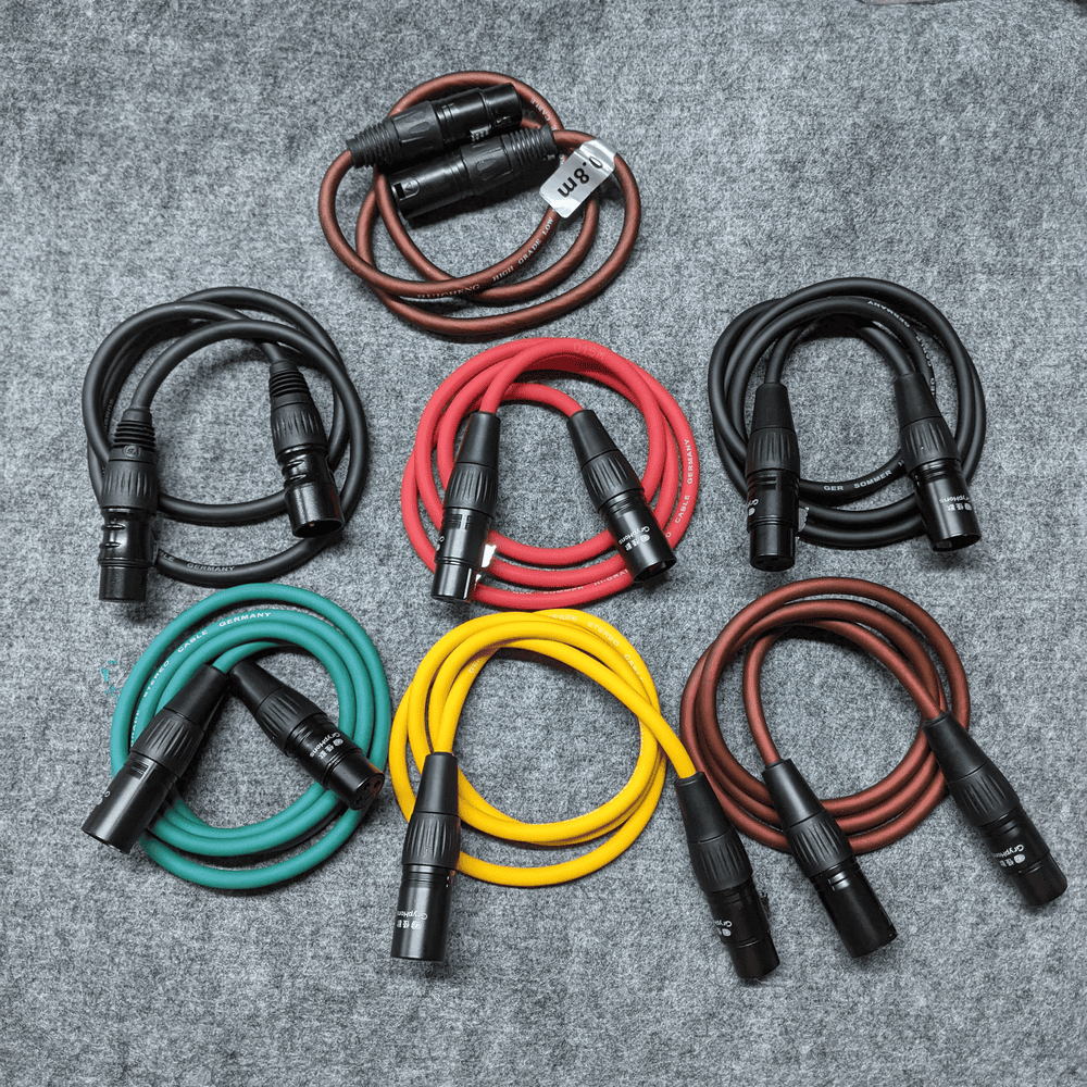 Dây Canon ( XLR )  2 đầu dây đồng jack chân đồng đa dạng màu sắc và chiều dài