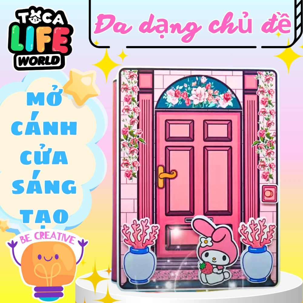 Học liệu bóc dán thủ công công chúa thay đồ Tocaboca h31