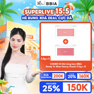 [Võ Hà Linh x BBIA] COMBO 02 Má hồng kem BBIA Ready To Wear Downy Cheek (3.5g X 2)