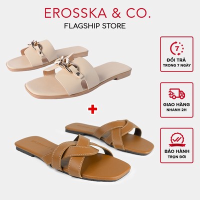 Erosska _ Combo 2 đôi dép bệt thời trang Erosska siêu ưu đãi _ DE04742