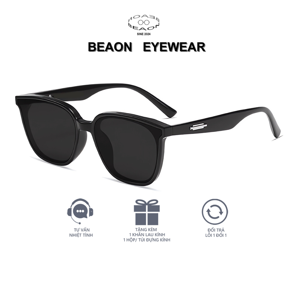 Kính râm mát nam nữ Beaon kính mát thời trang cao cấp chống chói nắng, khói bụi bảo vệ mắt V2