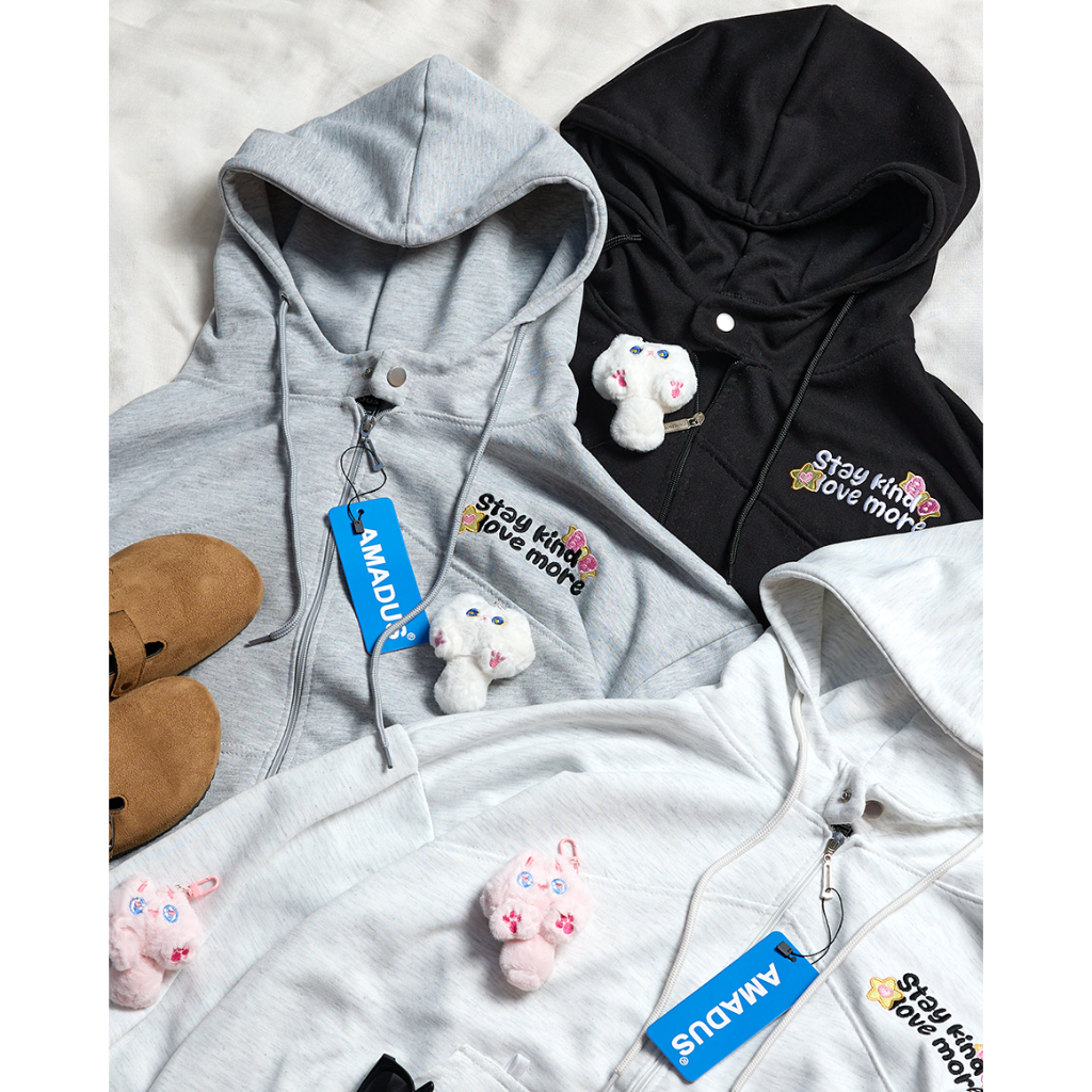 [TẶNG GẤU] Áo Hoodie Zip BOXY NỈ 2 DA cúc bấm thêu có túi trong UNISEX NAM NỮ - HDB07 | BigBuy360 - bigbuy360.vn