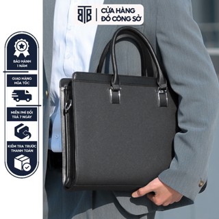 Cặp da nam công sở cao cấp TRUE BAG BUSINESS Túi xách da công sở túi đựng máy tính laptop giấy tờ A4 da Pu chống nước